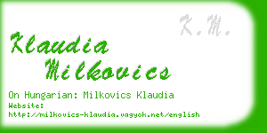 klaudia milkovics business card